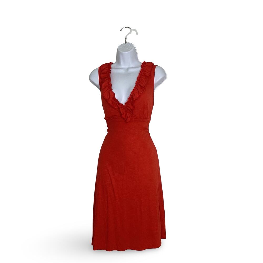 INC Ruffled Neckline Jersey Dress